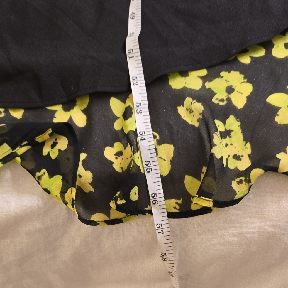 WAYF Strapless Dress with Green Floral Pattern XL - Picture 12 of 16